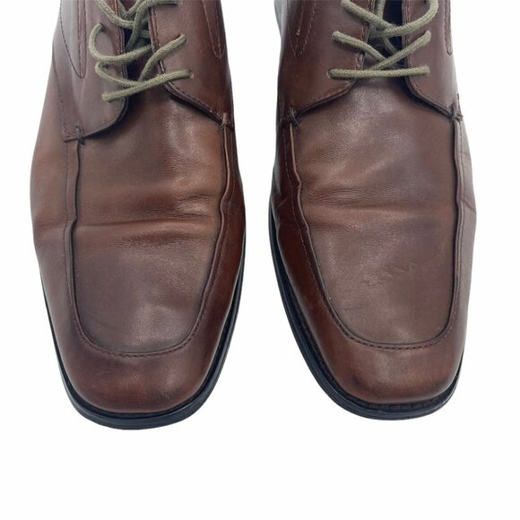 CALIBRATE Leather Bike Toe Derby Shoes  Size 10 Brown - Picture 4 of 5